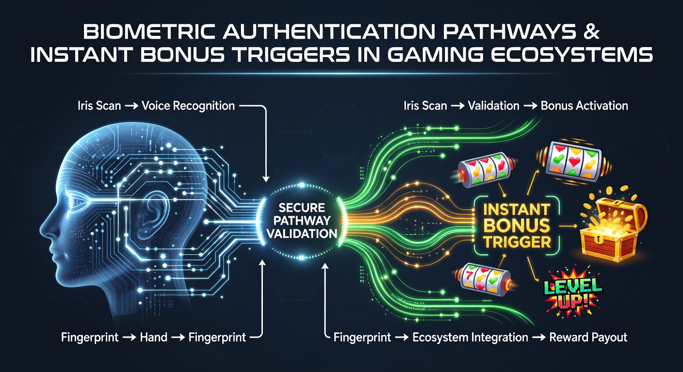 Biometric authentication interface showing fingerprint and facial recognition options integrated with gaming platform dashboard