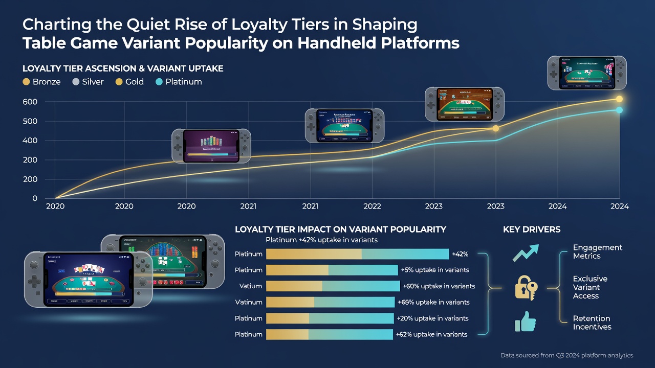 Analytics dashboard showing tier-based popularity of mobile table game variants