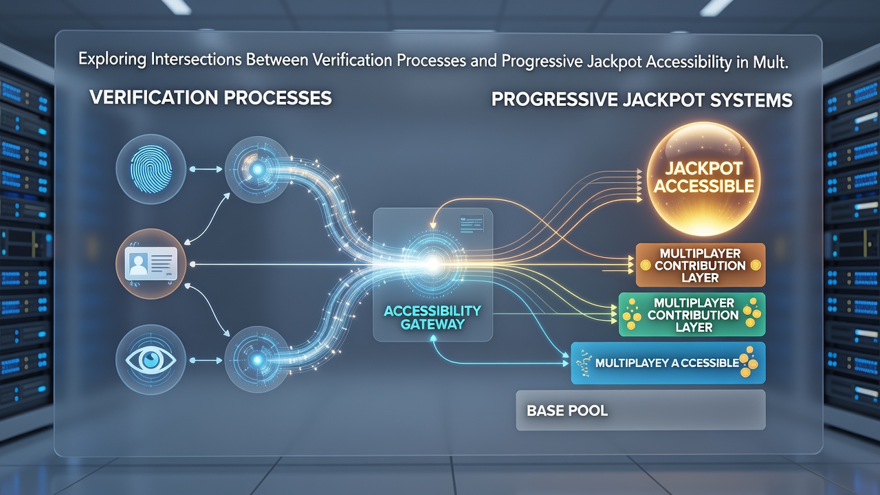 Close-up of secure data synchronization between verification servers and jackpot management systems