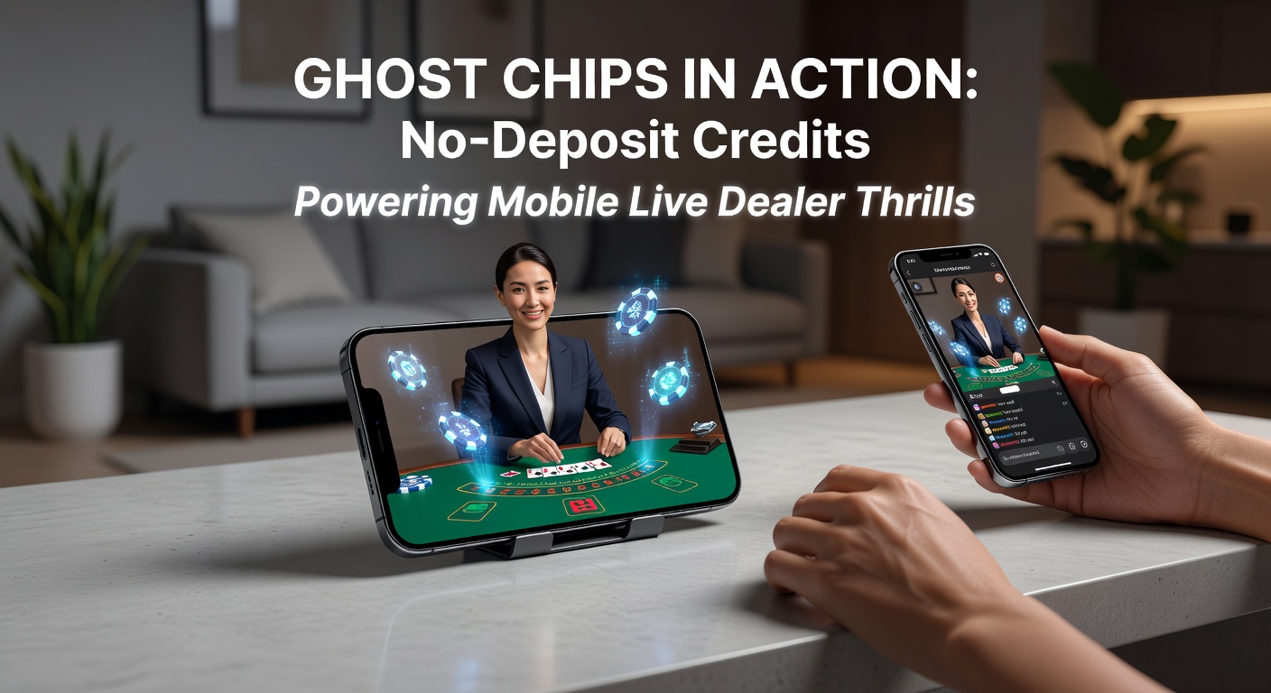 Close-up of roulette wheel spinning under studio lights, mobile interface overlay with ghost chip bets highlighted and dealer gesturing invitingly
