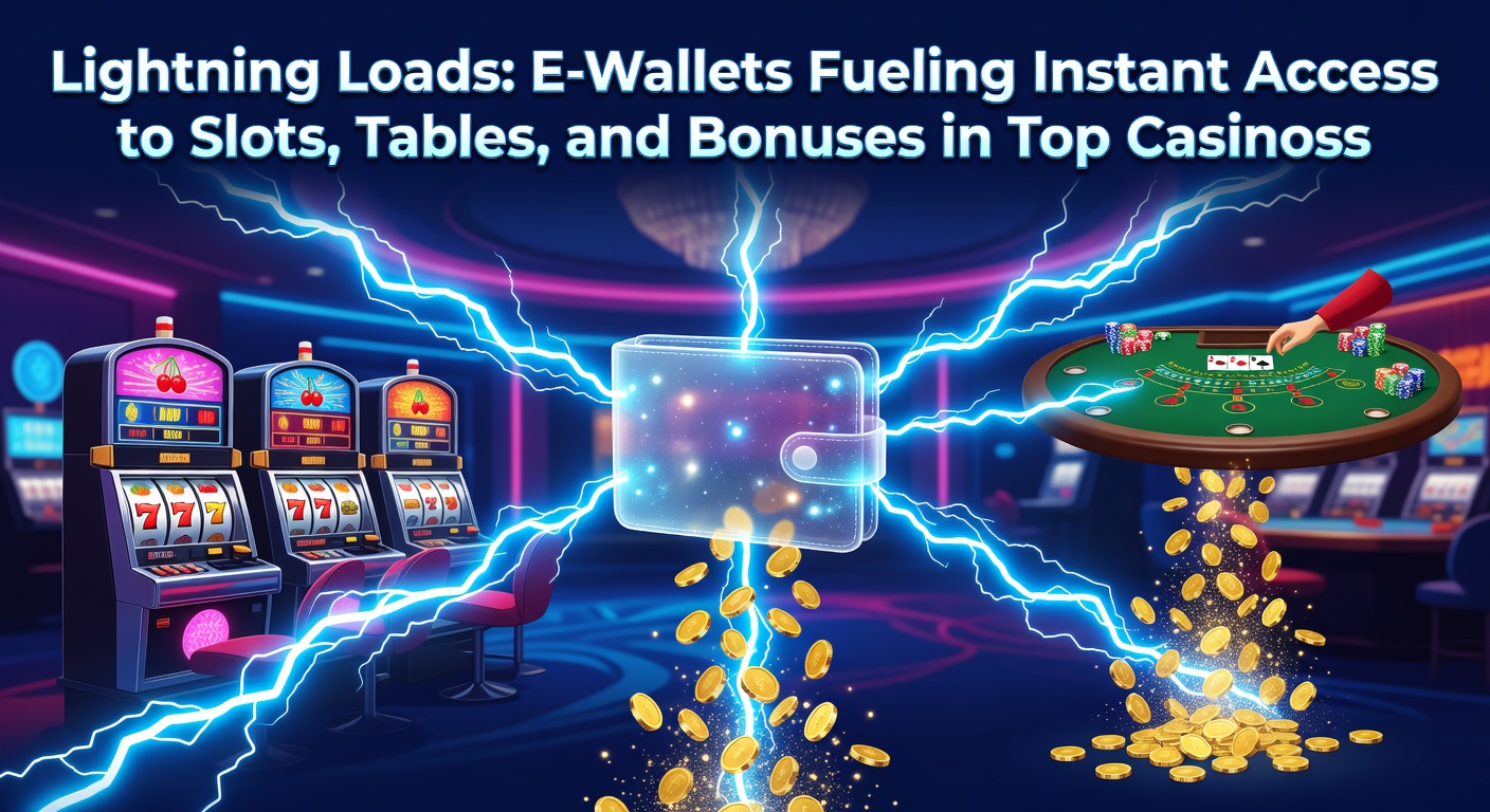 Digital lightning bolt representing ultra-fast e-wallet deposits unlocking casino games on a mobile screen