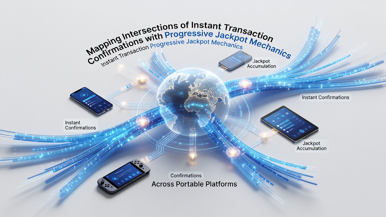 Diagram illustrating data flows between mobile transaction systems and progressive jackpot pools on portable gaming devices