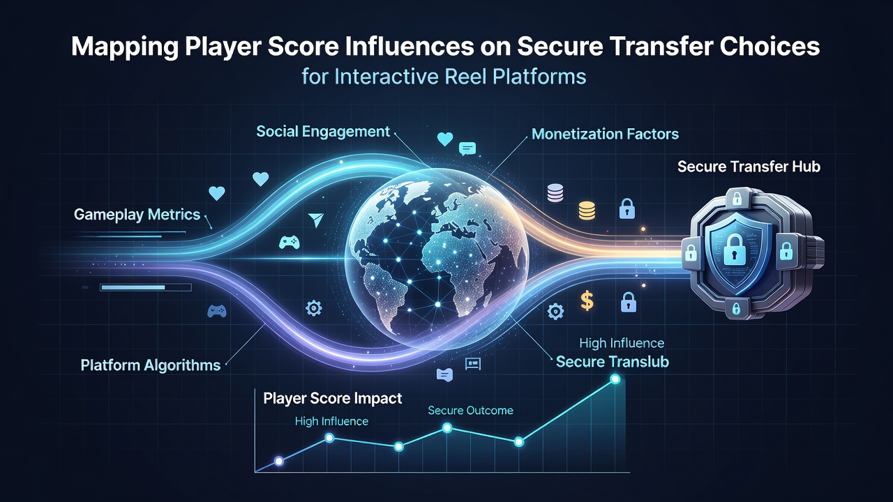 Interactive reel platform interface showing player score metrics alongside secure transfer options