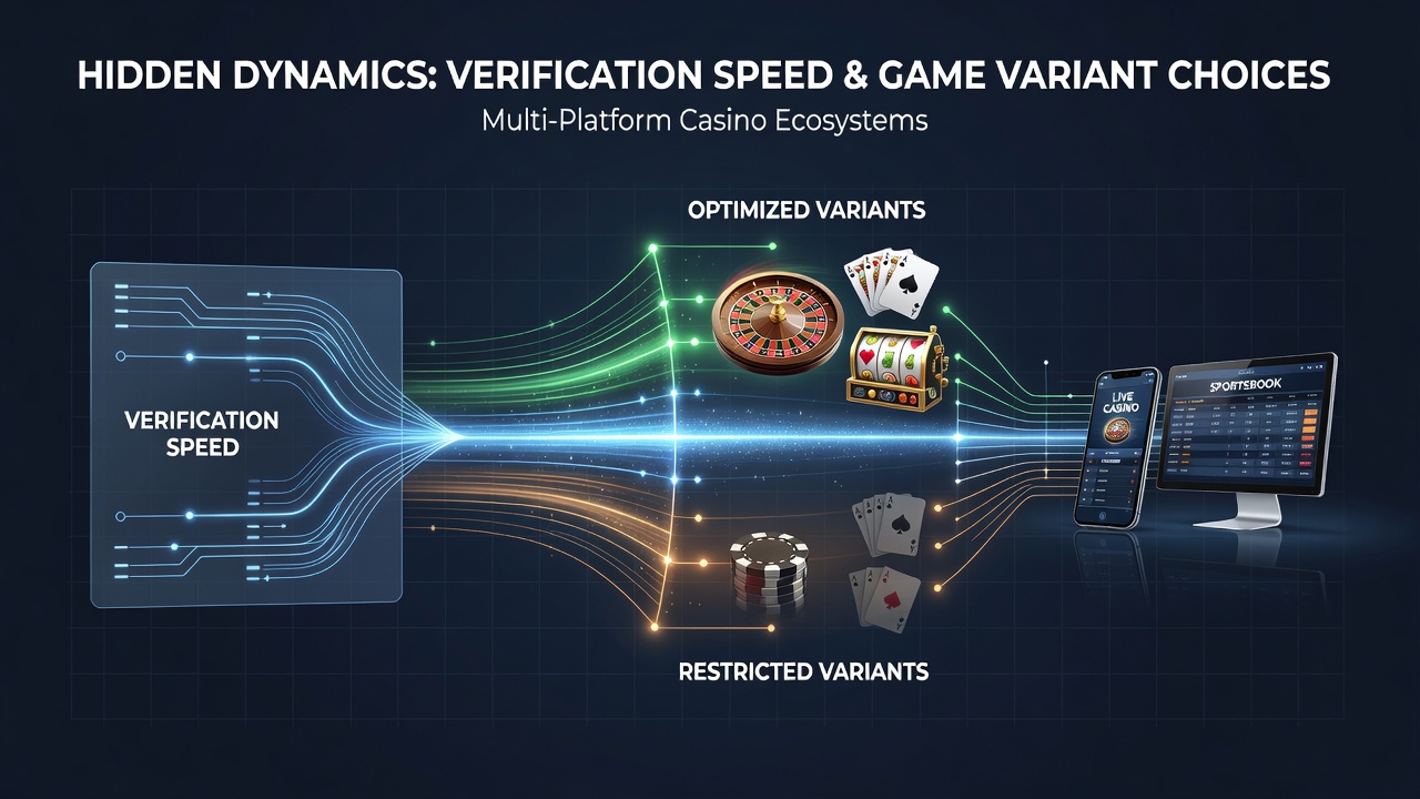 Comparison chart of verification times versus game variant selections on casino platforms